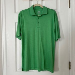Slazenger Mens Green Stripe Golf Polo Size M